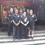 Wing Chun Students Outside of a Temple