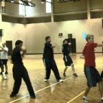 Wing Chun Students in a Basketball Gym